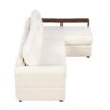 Sectional Sofa Upholstered Sofa Couch With Reversible Armrests For Living Room - Beige - Image 6