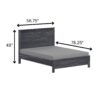 Albany - Full Bed Frame With Headboard, Heavy Duty Modern Rustic Design - Gray - Image 6