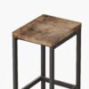 Modern Long Dining Table Set With 3 Stools Construction - Natural - Image 11