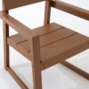 5 Piece Outdoor Dining Set For 4, Patio Table With Umbrella Hole And 4 Armrest Chairs For Backyard, Lawn, Deck, Or Poolside - Brown - Image 6