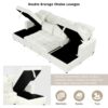 Oversized U - Shaped Sofa Versatile Sectional Sofa Pull Out Sofa Bed With Double Storage Chaise Lounges And 2 USB Ports For Living Room - Beige - Image 6