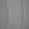 Full Size Murphy Wall Bed With Shelves And LED Lights - Gray - Image 11