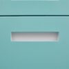 Simple Style 3 Drawer Mobile File Cabinet Under Desk Office Storage - White / Green - Image 13