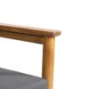 Outdoor Club Chair, Patio Chair With Teak Acacia Wood Frame - Dark Gray - Image 14