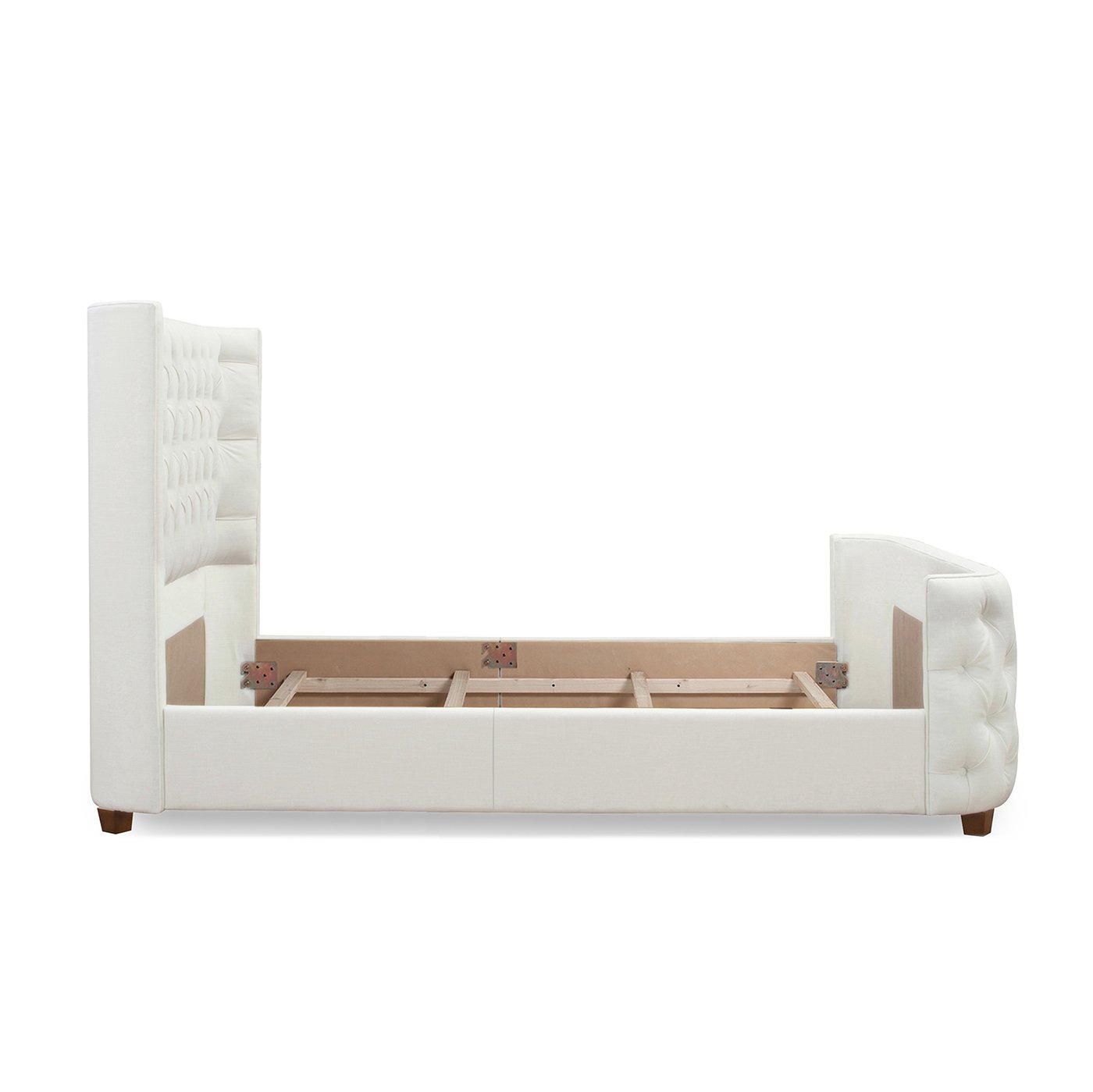 Brooklyn - Queen Tufted Panel Bed Headboard And Footboard Set - Antique White - Image 8