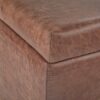 Dover - Storage Ottoman Bench - Distressed Umber Brown - Image 7