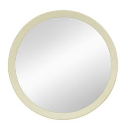 Transitional Decor Style Mango Wood Wall Mirror Wall Decor With Frame Of Solid Mango Wood For Bathroom, Entryway Console Lean Against Wall - Cream