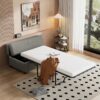 Twin Size Folding Ottoman Sleeper Bed With Convertible Mattress - Dark Gray - Image 3