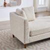 Wide Modern Double Sided Upholstered Chaise Lounge, Sleeper Sofa - Beige - Image 13