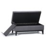 Oregon - Storage Ottoman Bench With Tray - Stone Gray - Image 2