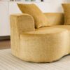 Modular Sectional Sofa With Chaise, Cloud Sectional Modern Sleeper Couch With Deep Seat, Sponge Compression Sofas - Yellow - Image 10