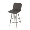 Outdoor Rattan Barstools With Black Brush Copper Iron Frame (Set of 2) - Multi Brown - Image 8