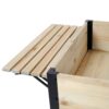 Raised Garden Bed With Metal Legs And Folding Storage Shelf For Outdoor Patio Deck Balcony - Black / Natural - Image 18