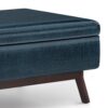 Owen - Coffee Table Storage Ottoman - Distressed Dark Blue - Image 5