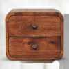 Mini Curved Wall Mounted Bedside Table - Brown - Image 10