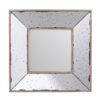 Distressed Square Accent Mirror, Wall Mirror For Living Room, Entryway, Office, Bedroom, Hallway - Silver - Image 2