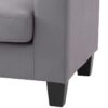 Versatile Casual Loveseat With Track Arms - Gray - Image 6