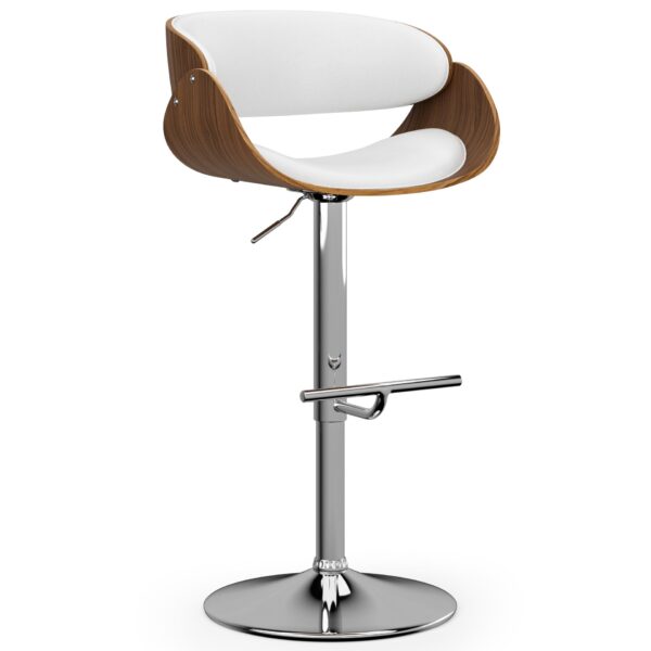 Amery - Adjustable Swivel Bar Stool - White