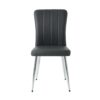 Modern Dining Chair (Set of 4) With Cloth Upholstery And Electroplated Metal Legs - Charcoal Gray - Image 9