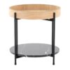 Daniella - Contemporary End Table - Black / Natural - Image 2