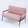 Modern Sofa With Metal Frame For Versatile Scenarios In Small Spaces - Pink - Image 11