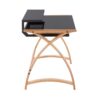 Bentley - Mid-Century Modern Office Desk - Natural / Black - Image 2