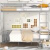 Full Long Over Queen Metal Bunk Bed - Sliver - Image 15