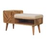 Boucle Carved Telephone Table - Oak - Image 10