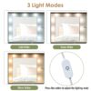 Farmhouse Makeup Vanity Desk With Mirror And Lights, 3 Lighting Modes, Vanity Set With Stool, Dressing Table With Adjustable Shelves, 2 Drawers And Side Cabinet For Bedroom - White - Image 9