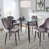 Clara Marcel - 5 Piece Contemporary Dining Set - Black / Clear / Silver - Image 5