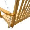 Front Porch Swing With Armrests For Outdoor Patio, Garden Yard, Backyard Or Sunroom - Teak - Image 8