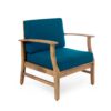 Kaleidoscope - Club Chair With Slat Paneling - Blue - Image 5