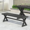 Outdoor Dining Bench - Antique Matte Black - Image 4