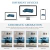 Modular Sectional With Deep And Wide Seat, L Shaped Cloud Couch Set With Double Cushions 4 Seat Sofa With Movable Ottoman Oversized - Blue - Image 11