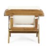 Outdoor Acacia Wood Club Chairs With Cushions (Set of 2) - Teak / Beige - Image 10