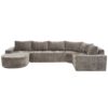 Oversized Modular Sofa Cloud Sectional Sofa Set Upholstered Couches U - Shaped Sofa With Deep Seat For Living Room - Brown - Image 16