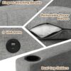 Sectional Sofa Convertible Pull Out Sofa Bed L - Shaped Sofa U - Shaped Sofa With A Movable Storage Ottoman For Living Room - Gray - Image 7