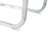 Modern Dining Chairs With Faux Leather Padded Seat And Chrome Metal Legs For Kitchen, Living, Bedroom, Dining Room - White / Silver - Image 21