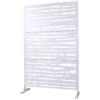 Outdoor & Indoor Privacy Screen Metal Privacy Screen, Freestanding Decorative Screen For Deck Balcony Patio - White - Image 4