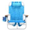 Backpack Beach Chair, Beach Towel, 5 Position Chair With Pouch Folding Lightweight Positions Back Pack, 1 Piece - Aqua Blue - Image 6