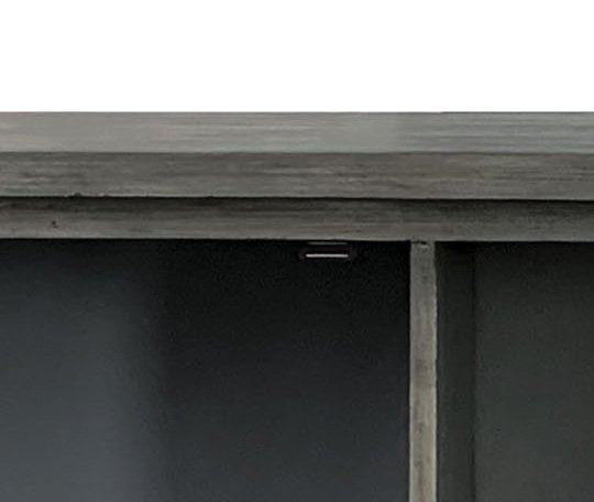 Velika - Weathered Console Table With 1 Open Compartment Storage - Gray - Image 8
