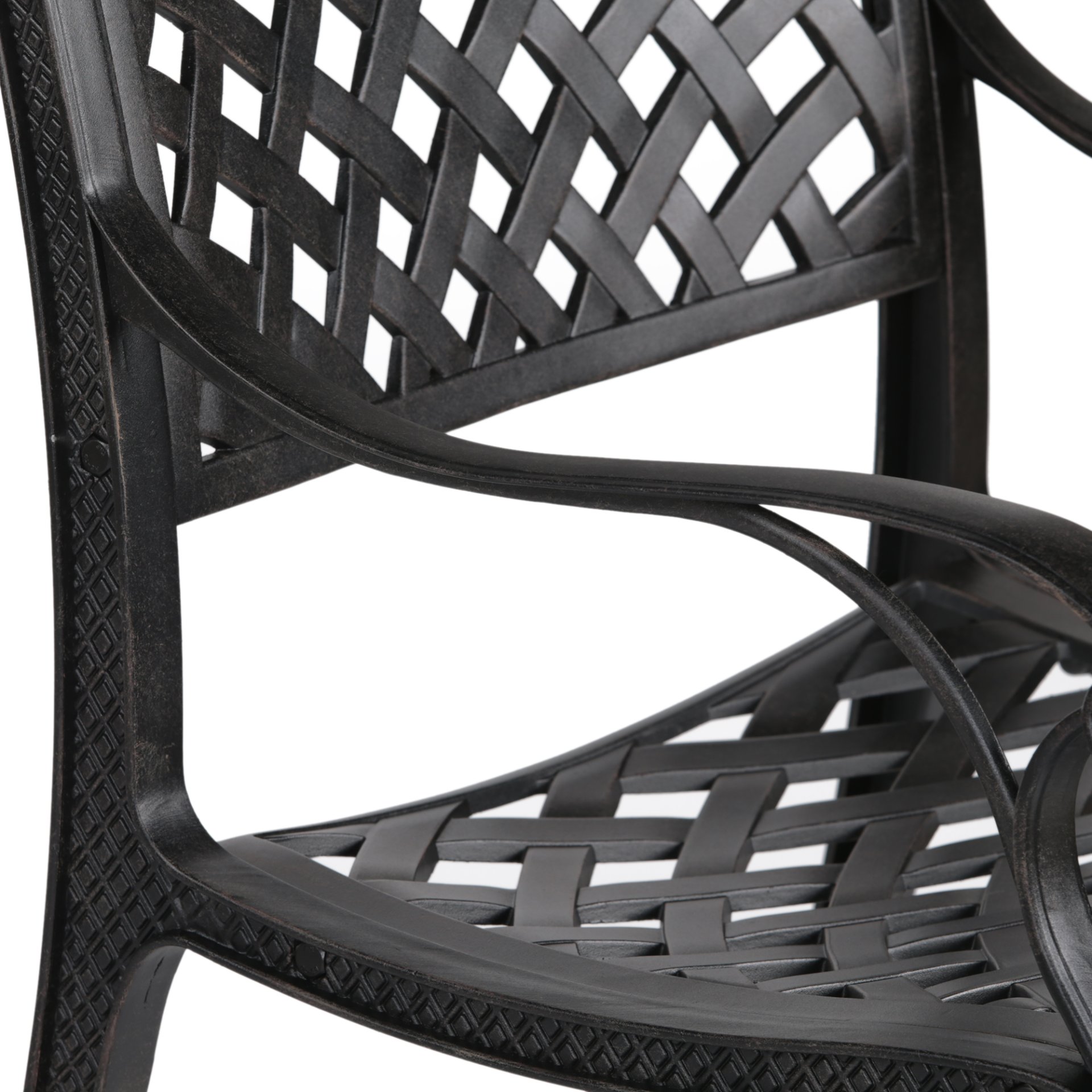 Patio Outdoor Dining Swivel Rocker Chairs With Cushion (Set of 2) - Dupione Brown - Image 18