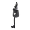 Sitting Gnome With Broomstick & Soft Legs, For Halloween Decor - Black White - Image 5
