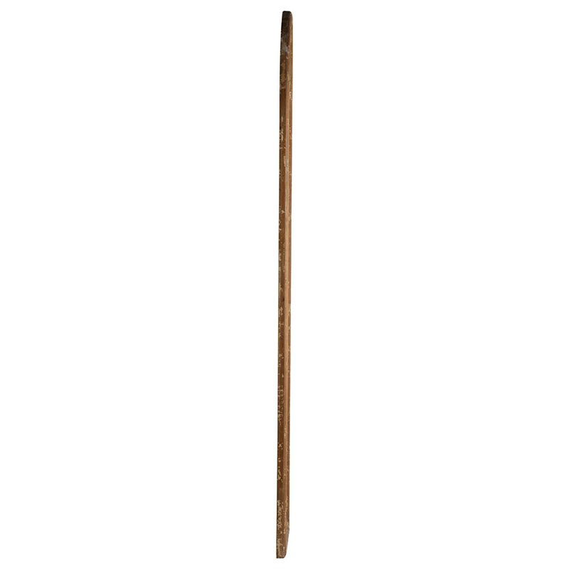 Half Round Elongated Mirror With Decorative Window Look Classic Architecture Style Solid Fir Wood Interior Decor - Brown - Image 9