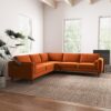 Amber - Corner Sectional Sofa - Orange - Image 3
