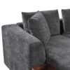 Modern L Shaped Sectional Sofa With Storage Chenille, Upholstered Couch - Gray - Image 13