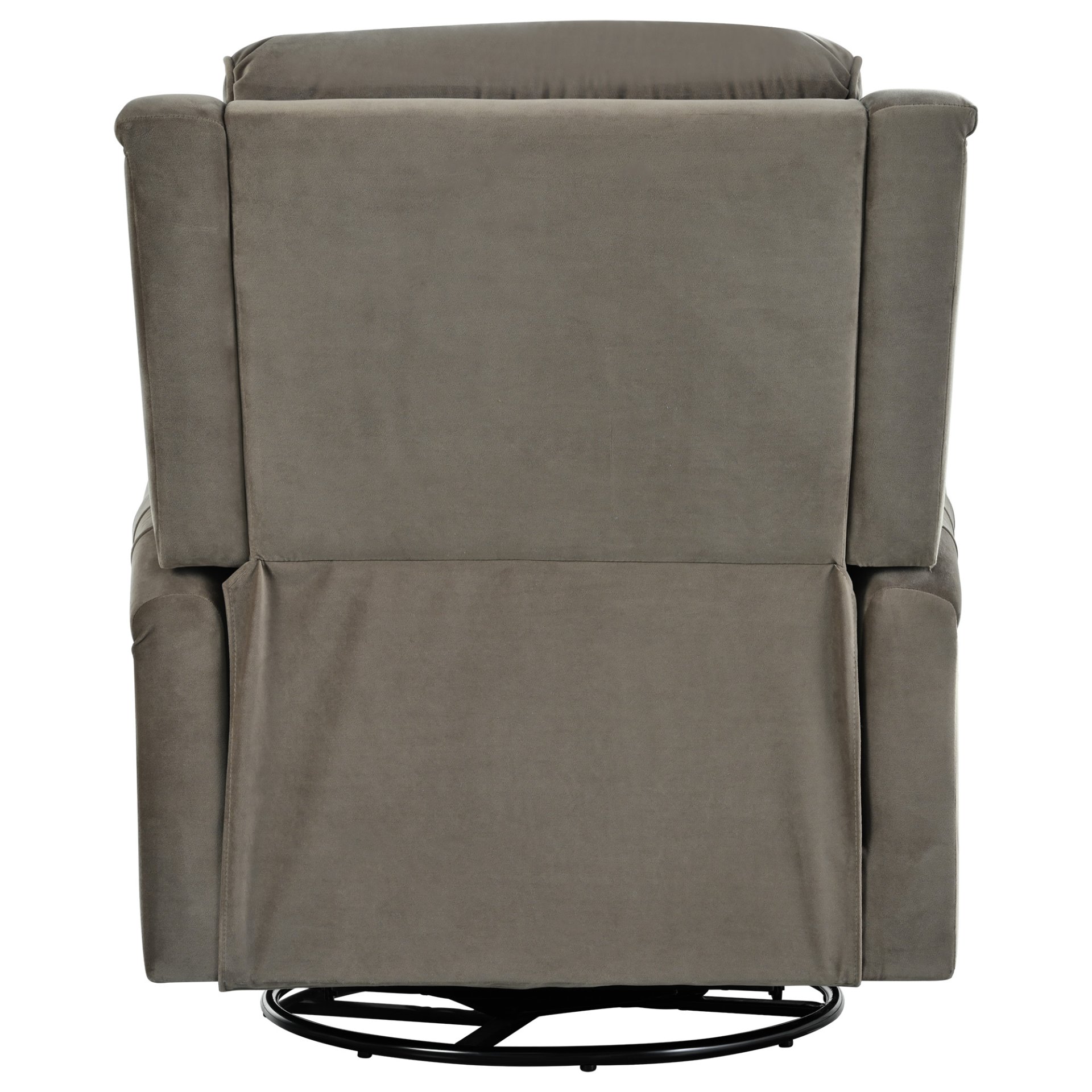 360 Degrees Swivel Recliner Manual Rocking With Adjustable Backrest For Living Room - Light Brown - Image 18