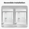 Semi-Frameless Double Sliding Shower Door, Bypass Shower Door, 1 / 4" (6Mm) Thick SGCC Tempered Glass Door - Chrome - Image 9