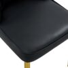 Modern Dining Chairs With Sleek Backrest And Metal Legs For Kitchen Bedroom And Office (Set of 4) - Black - Image 6