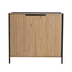 Contemporary Freestanding Bathroom Vanity With Adjustable Shelves - Light Coffee